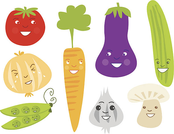 ilustraciones, imágenes clip art, dibujos animados e iconos de stock de linda vegetariana caracteres - green pea pea pod vegetable cute