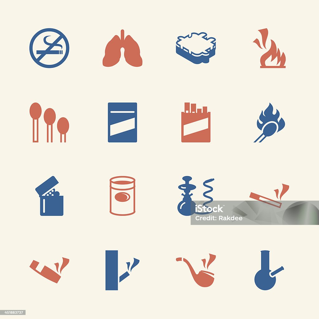 Smoking Icons - Color Series | EPS10 Smoking Icons Color Series Vector EPS10 File. Cigarette Pack stock vector