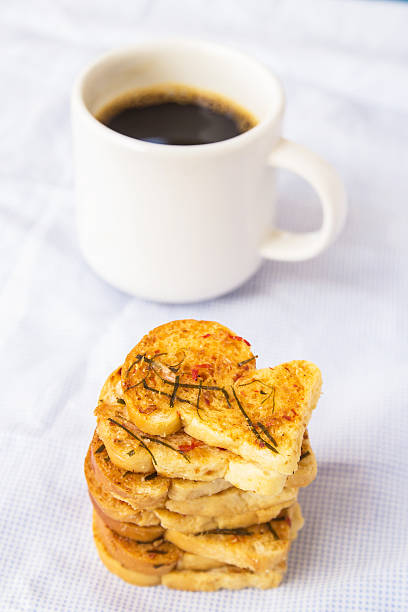 istock Cup of coffee and cookies on the tableclot 451884755