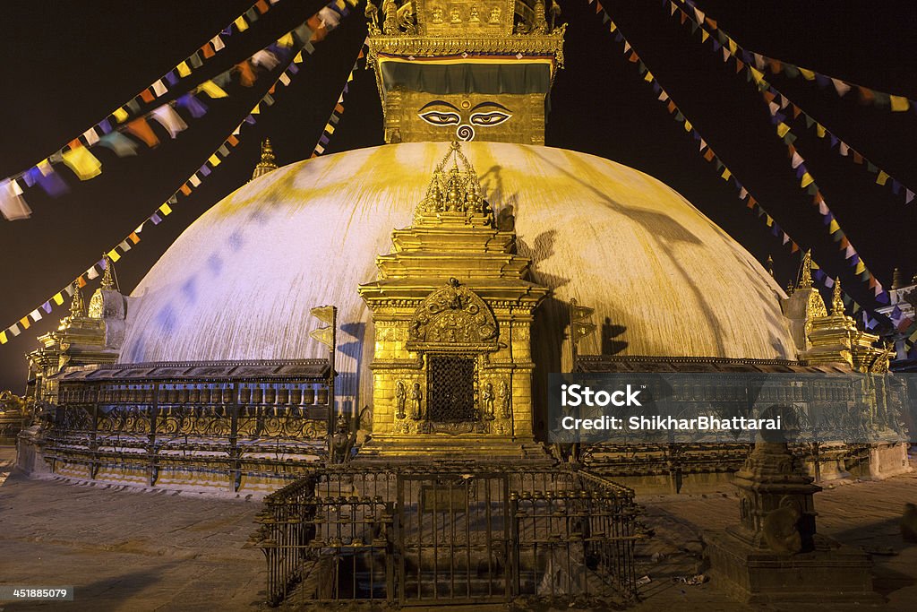 Swayambhunath, der Monkey Tempel, Nepal - Lizenzfrei Alt Stock-Foto