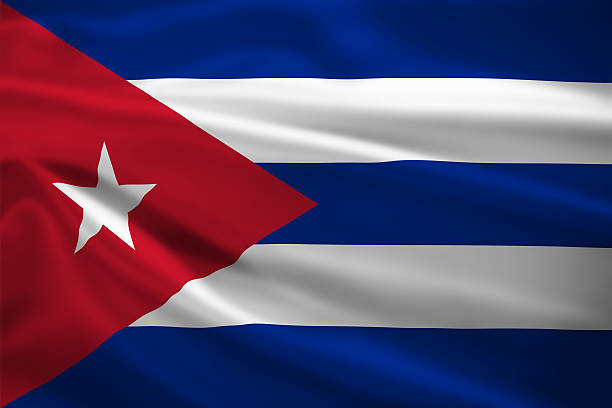 istock Cuba flag blowing in the wind 451885325