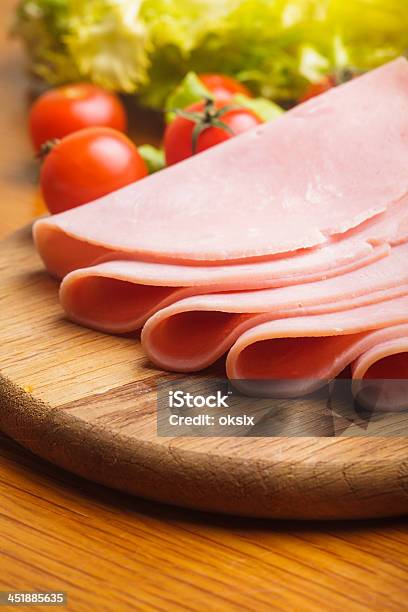Ham Slices Stock Photo - Download Image Now - Appetizer, Backgrounds, Beef