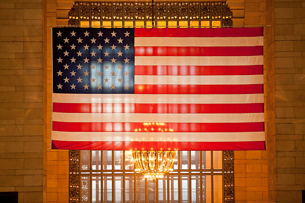 istock American flag in Grand Central Station 451890253