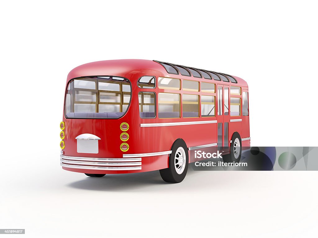 retro rojo autobús parte - Foto de stock de 1960-1969 libre de derechos