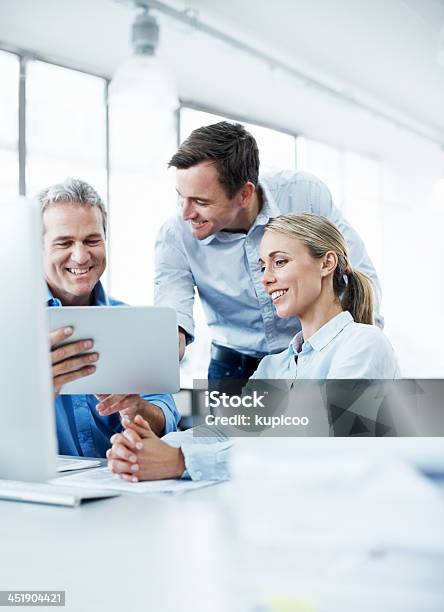 This Tablet Is So Useful Stock Photo - Download Image Now - Office, Business, Meeting