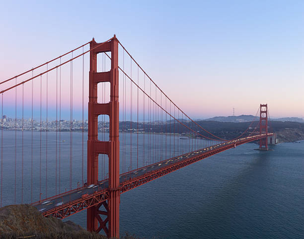 Golden Gate Bridge at Sunset stock photo