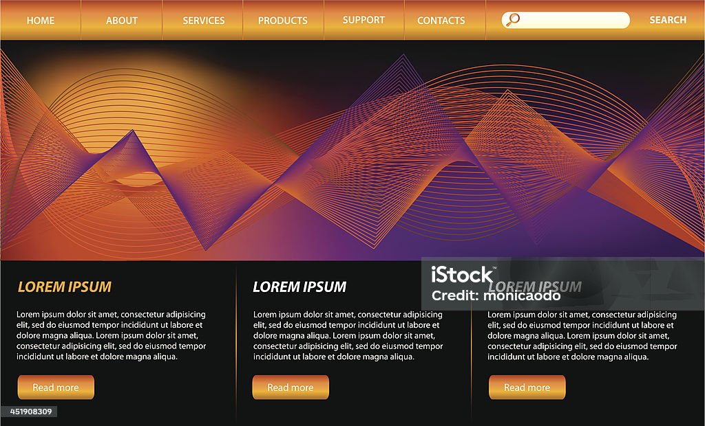 Vector Website Design Example Web Design Website Vector Elements Stock Illustration - Download Image ...
