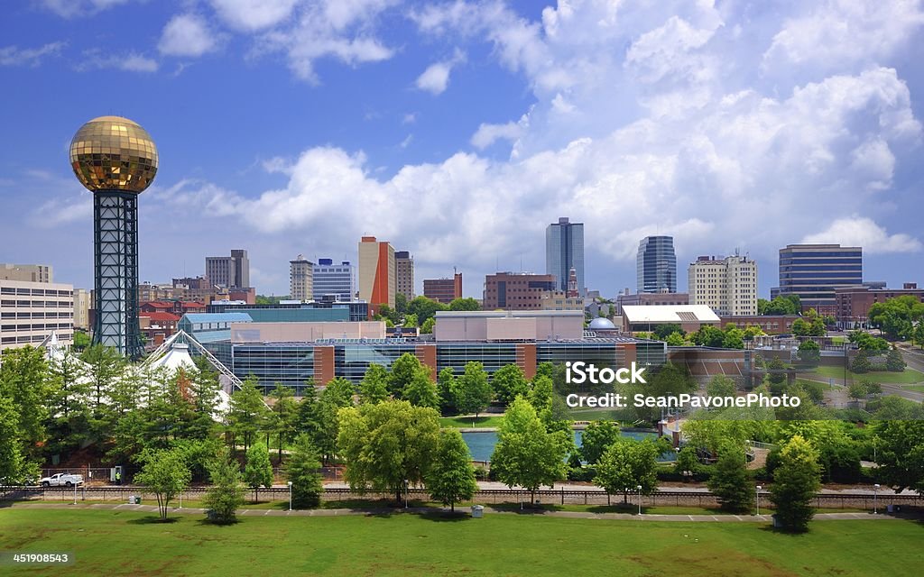 Cityscape of downtown Knoxville Skyline of downtown Knoxville, Tennessee, USA. Knoxville - Tennessee Stock Photo