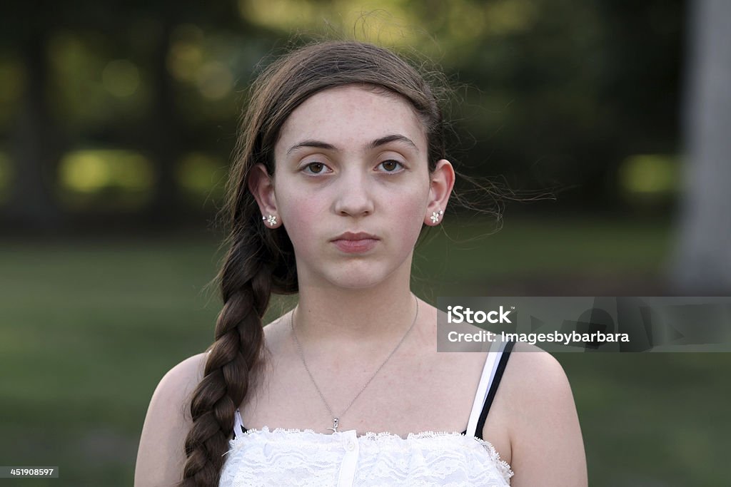 Serious Teenager Teenager with a serious expression. 14-15 Years Stock Photo