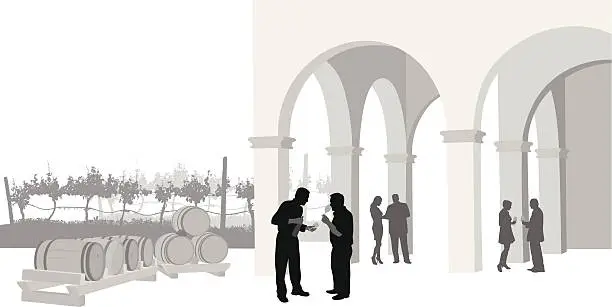 Vector illustration of Wine Tasting Tour