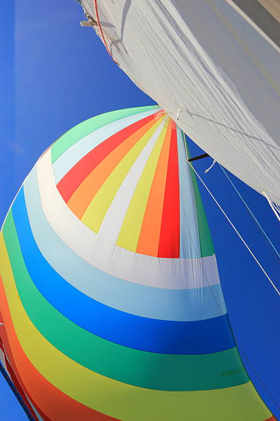 istock The wind has filled colorful spinnaker sail 451909495
