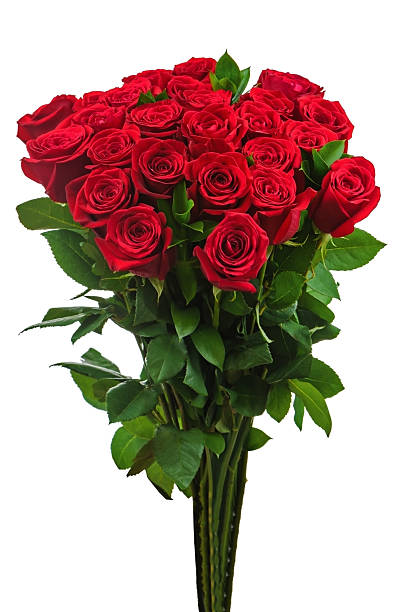 colorati bouquet di fiori da rose rosse, isolato su bianco backgro - bouquet foto e immagini stock