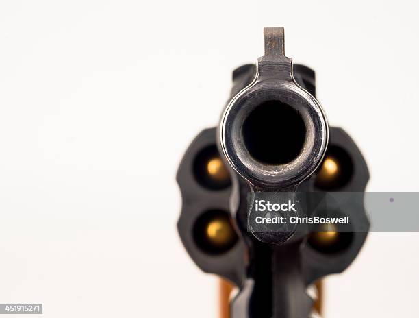 38 Snub Nose Revolver Weapon Gun Pointed At Viewer Stock Photo - Download Image Now - Handgun, Gun, Barrel