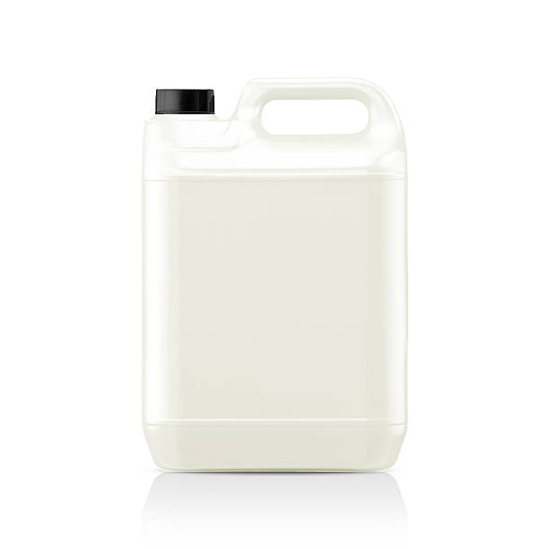 istock Side view of white plastic bottle gallon with black cap 451917909
