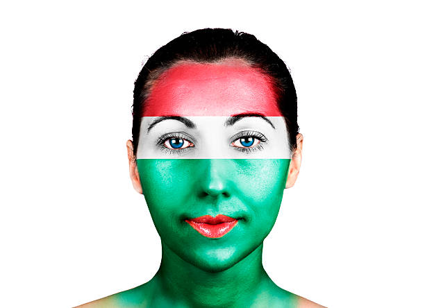 istock Face  with the Hungary flag 451917911