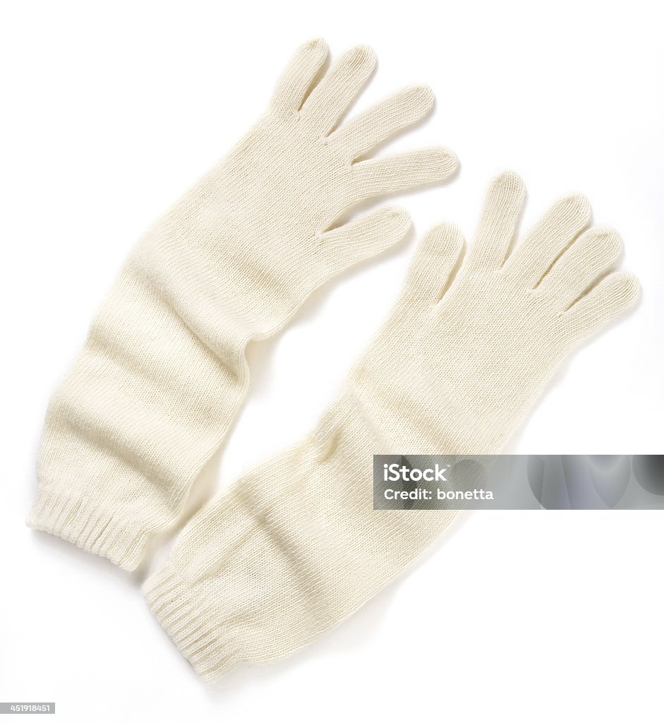 wool gloves wool gloves on white background Glove Stock Photo
