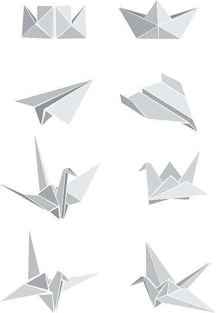 istock A collection of illustrated paper Origami designs 451920701