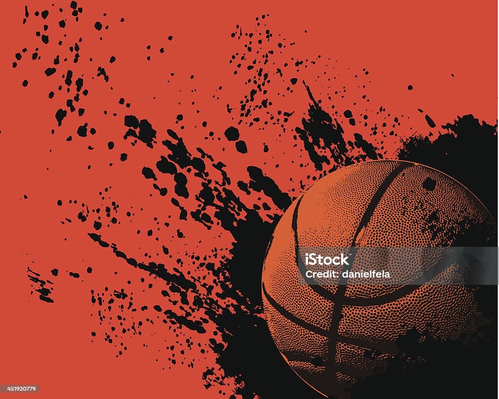 Basketball-Grunge-Ball - Lizenzfrei Basketball Vektorgrafik