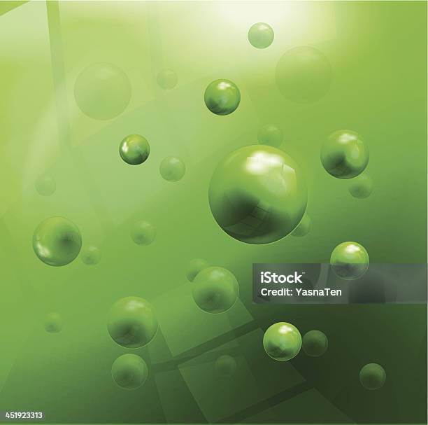 Glossy Green Molecules Background Stock Illustration - Download Image Now - Abstract, Advice, Atom