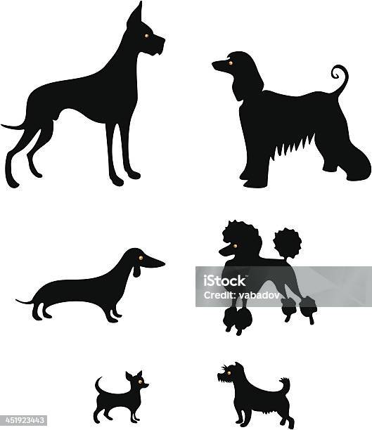 面白い犬のシルエット - プードルのベクターアート素材や画像を多数ご用意 - プードル, シルエット, 横顔