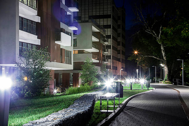 istock Residental Building in midnight 451926967