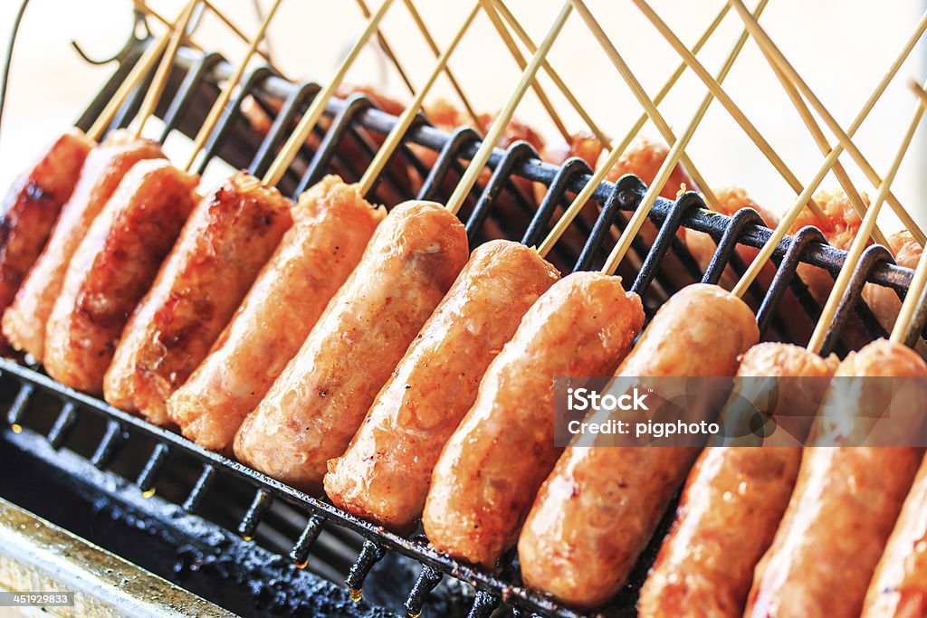 Grilled sausage Appetizer Stock Photo