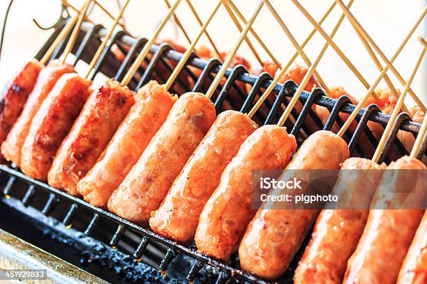 Grilled Sausage Stock Photo - Download Image Now - Appetizer, Asia, Asian Food