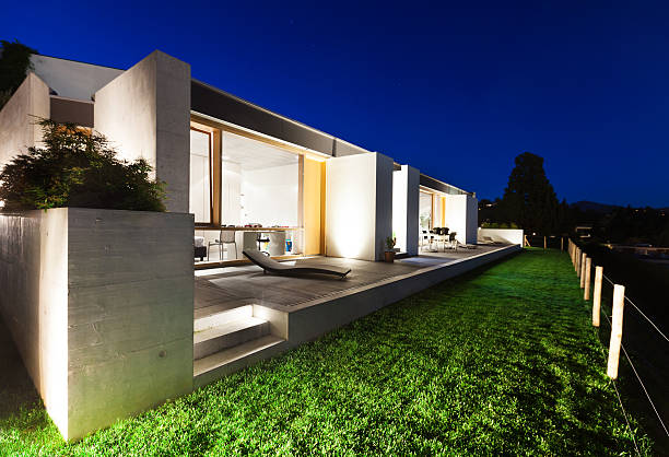 istock beautiful modern house in cement 451929935