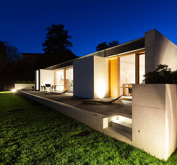 istock beautiful modern house in cement 451929945