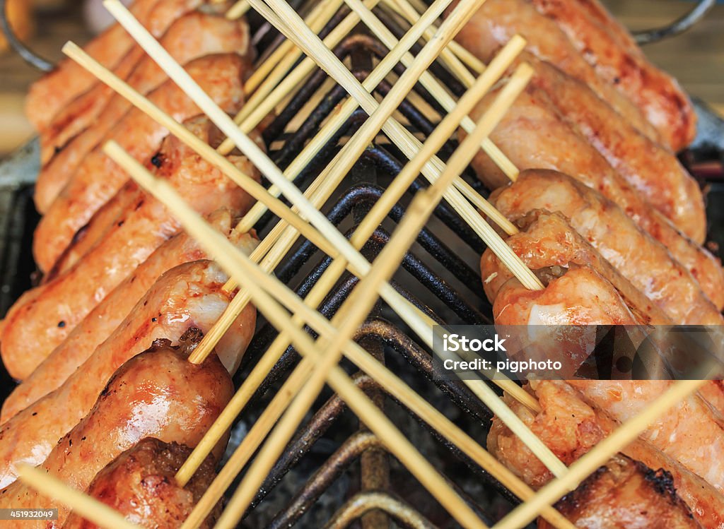 Grilled sausage Appetizer Stock Photo