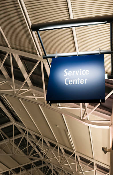 istock Customer Service Center Sign Marker Public Building Architecture 451936713