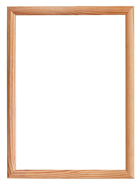 istock wooden picture frame with cut out canvas 451937837