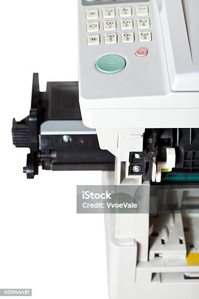Maintenance Copier With Inserting Toner Cartridge Stock Photo - Download Image Now - Computer Printer, Disassembling, Equipment