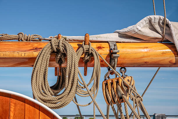 istock Masts and ropes of a large sailing ship 451945975