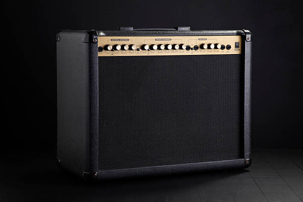 Retro Guitar Amplifier stock photo