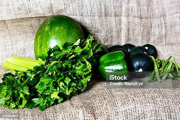 Green And Good For You Selection Of Fresh Produce Stock Photo - Download Image Now