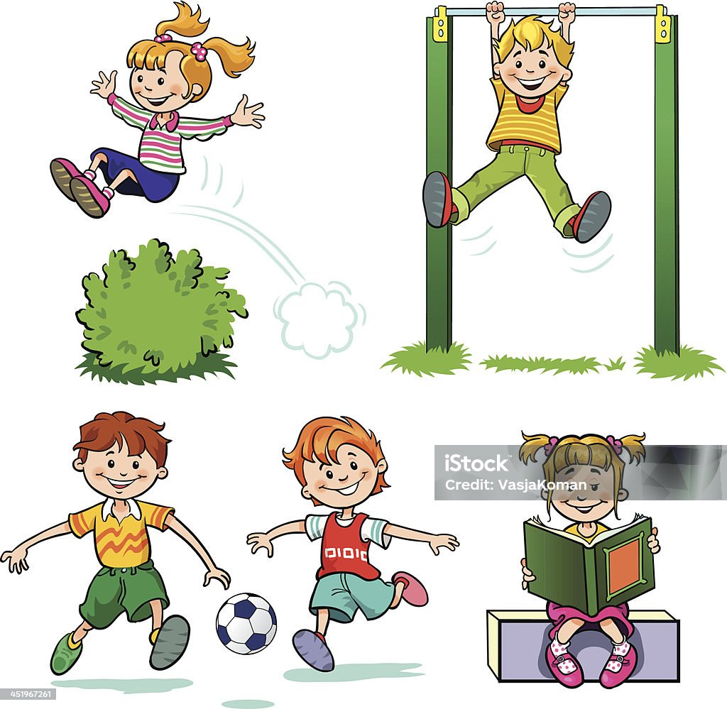 Collection de jeu des enfants - clipart vectoriel de Activité de loisirs libre de droits