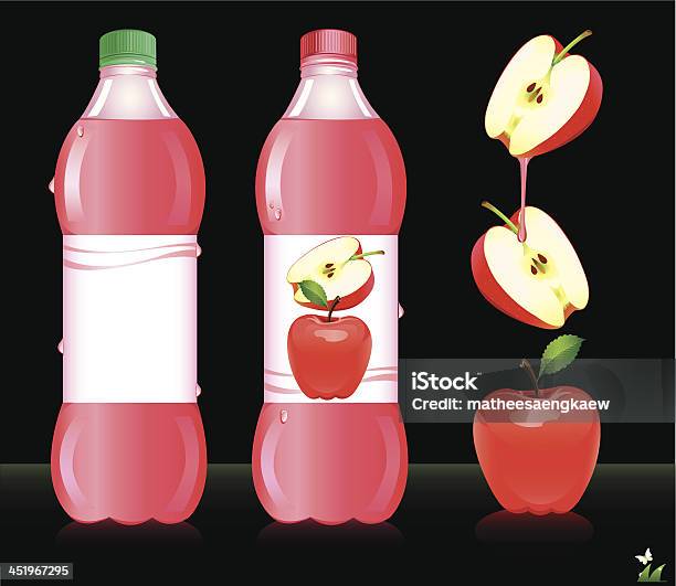 Flaschen Für Apfelsaft Vektorillustration Stock Vektor Art und mehr Bilder von Apfelsaft - Apfelsaft, Abnehmen, Apfel