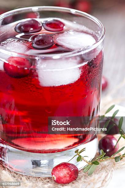 Glass With Cranberry Juice Stock Photo - Download Image Now - Berry, Berry Fruit, Close-up