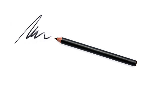 istock Eyeliner pencil in black with stroke on white background 451968937