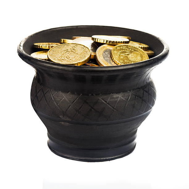 istock Pot with golden coins 451969033
