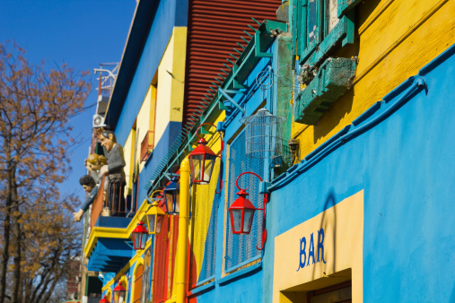 Caminito, a traditional alley, of great cultural and tourism, in the district of La Boca in Buenos Aires, Argentina.