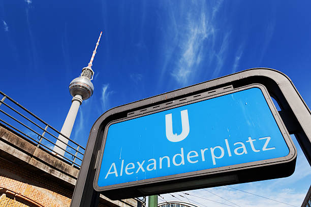 istock U-bahn Alexanderplatz sign and Television tower. Berlin, Germany 451975713