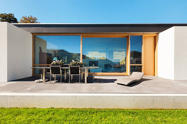 istock beautiful modern house in cement 451984473