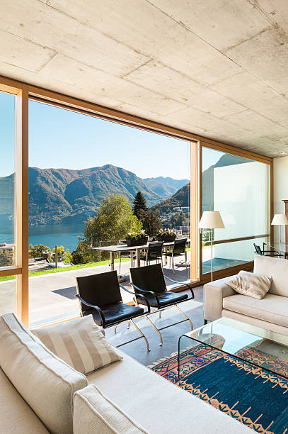 istock beautiful modern house in cement 451984539