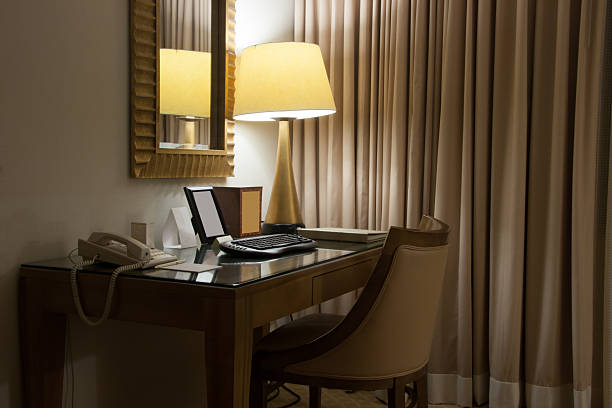 istock Study room with writing desk and armchair 451985029