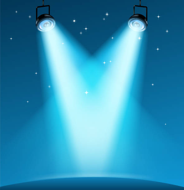 맹검액 단계 - stage light spotlight spot lit light effect stock illustrations