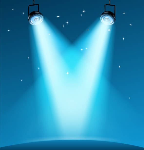 пустой стадия - star shape star theatrical performance backgrounds stock illustrations