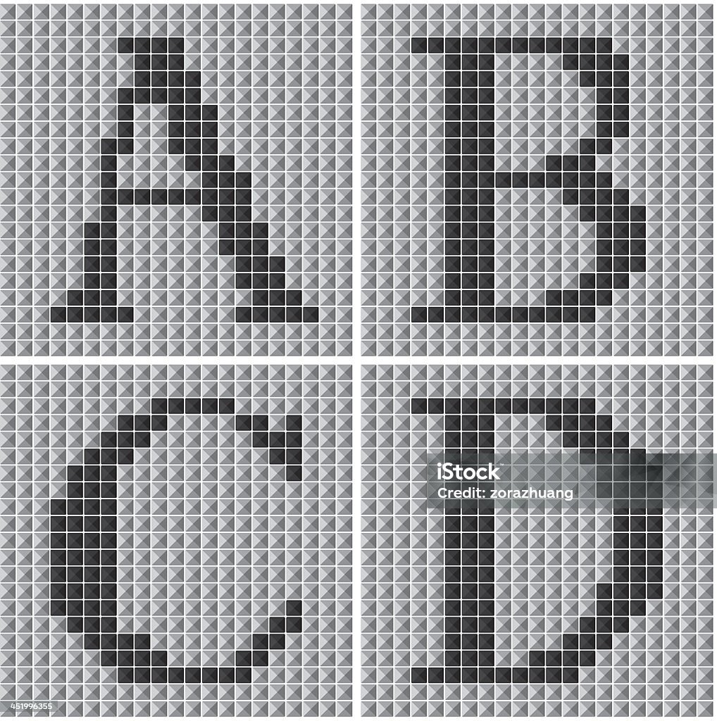 Mosaico lettere dell'alfabeto - arte vettoriale royalty-free di Alfabeto
