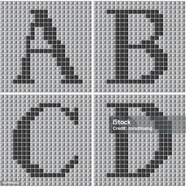 Mosaico Lettere Dellalfabeto - Immagini vettoriali stock e altre immagini di Alfabeto - Alfabeto, Arte, Arti e mestieri
